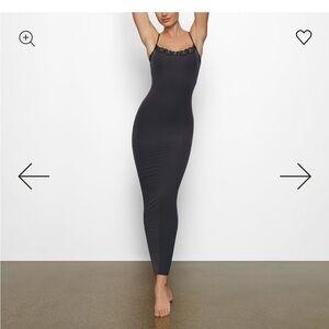 SKIMS Black Maxi Dress